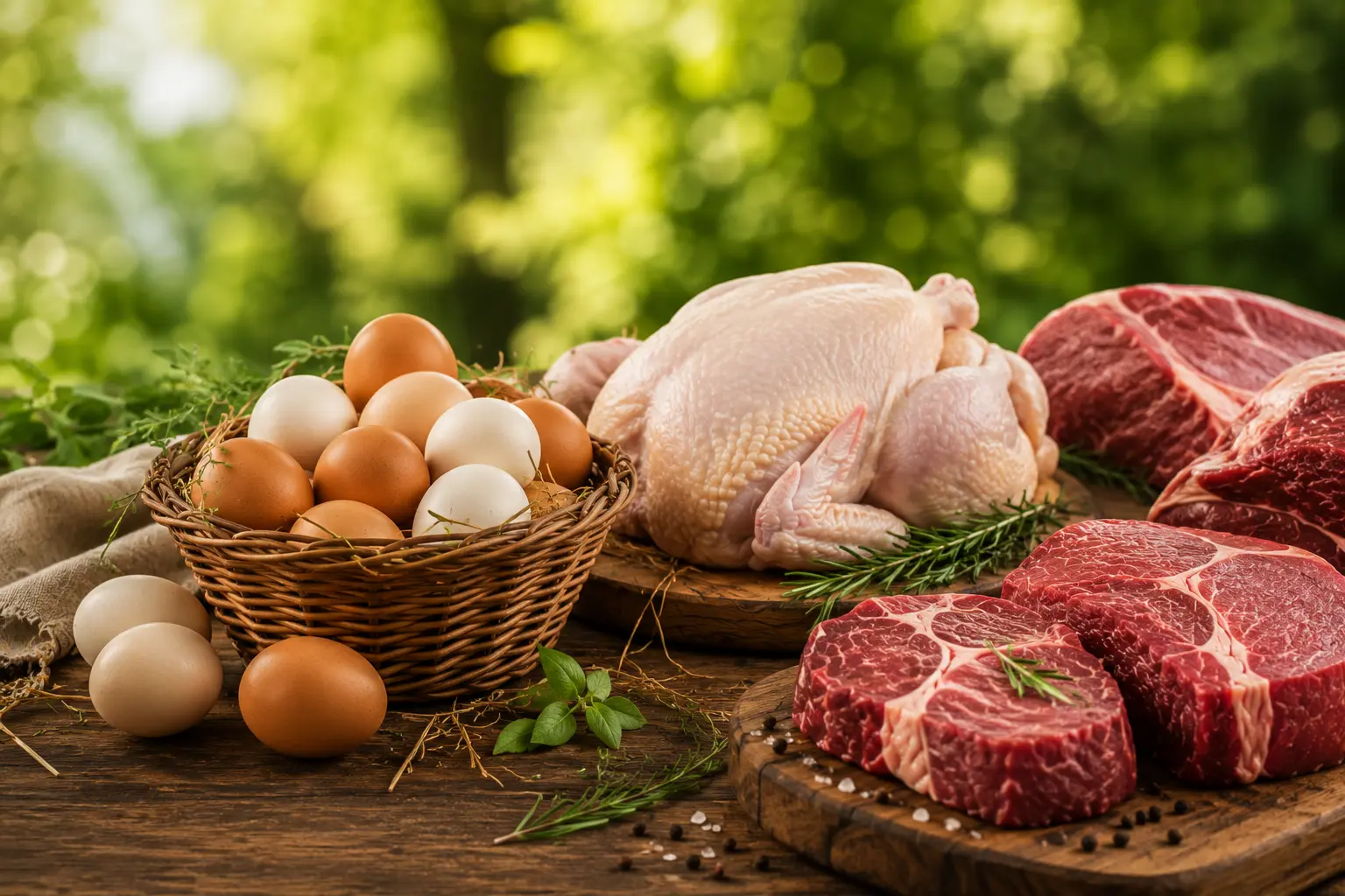 Fresh farm eggs, chicken and meat sourced from trusted UAE farm suppliers